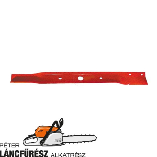 Snapper 18068 fűnyíró kés, L 660 mm, Ø szélső furatok 13,8 mm, vastagság 4,6 mm
