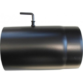 Vastag falú füstcső 150/250mm fekete huzatszabályzós