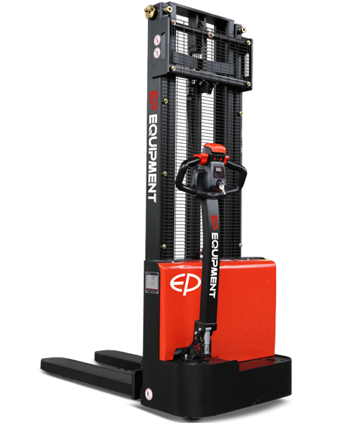 EP EST122 elektromos gyalogkiséretű targonca, teherbírás 1200kg, LI-ion 24V/80Ah aksival, 4,5km/h, munkaszélesség 560mm, villahossz 1150mm, emelés 3,3m