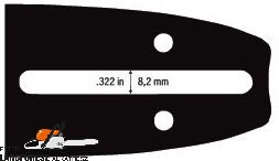 LÁNCVEZETŐ 16" 3/8LP 1,3mm 57ogn. PILARKI CHIŃSKIE 38cc;ALPINA E120, E130, E150