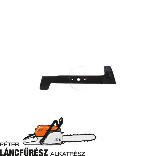 Iseki SW429, SW4642 fűnyíró kés, L 410 mm, Ø szélső furatok 8,75 mm