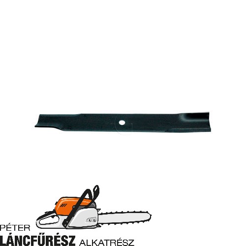 Kubota T1400 66071-61760 fűnyíró kés, L 520 mm, vastagsag 5,1 mm, W 60 mm 