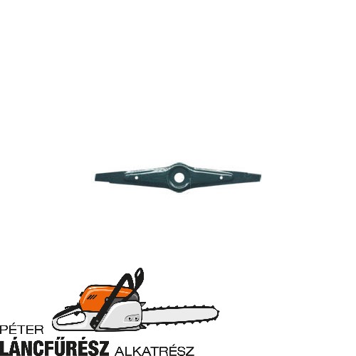 Black  Decker GX635C A6184 fűnyíró kés, L 353 mm, Ø szélső furatok 6,1 mm