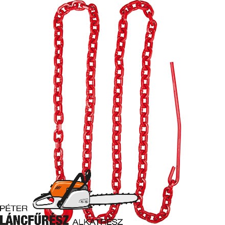 Szorítólánc Ø: 8mm H.: 3m S.:80, megengedett vonóerő 4500 kg, minőség 80 rot