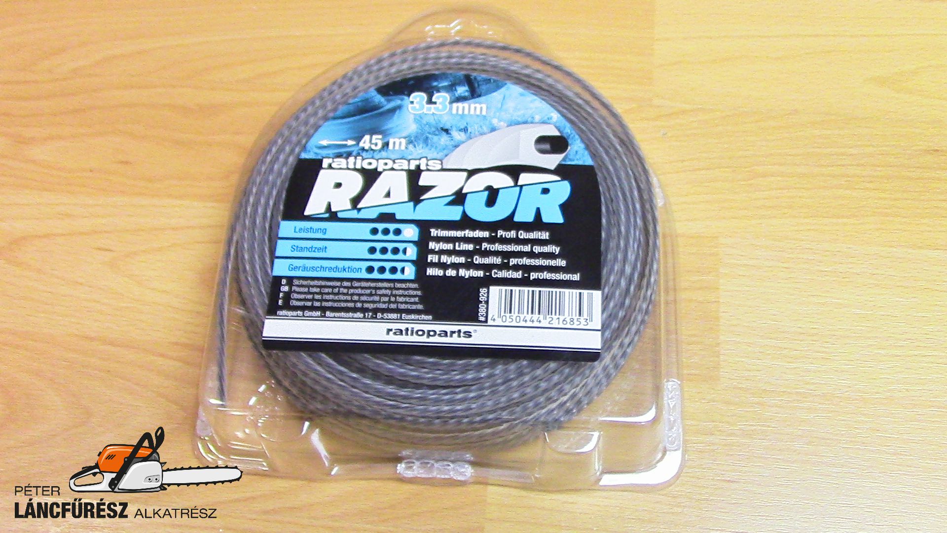 RAZOR fűkaszadamil 3,3mm 45m csavart szálerősített (jó cucc!)
