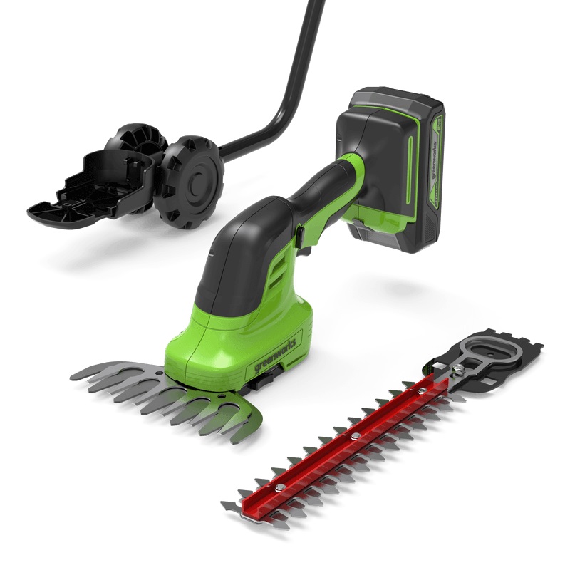 Sövényvágó akkumulátoros Greenworks G24SHT 24v +bukszusnyíró, akku és töltő nélkül