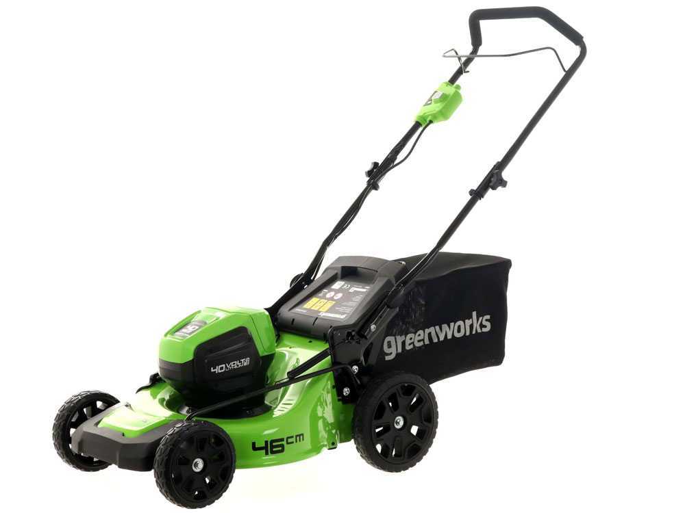 Fűnyíró akkumulátoros Greenworks 40V töltővel és 4Ah akkuval Greenworks GD40LM46HPK4