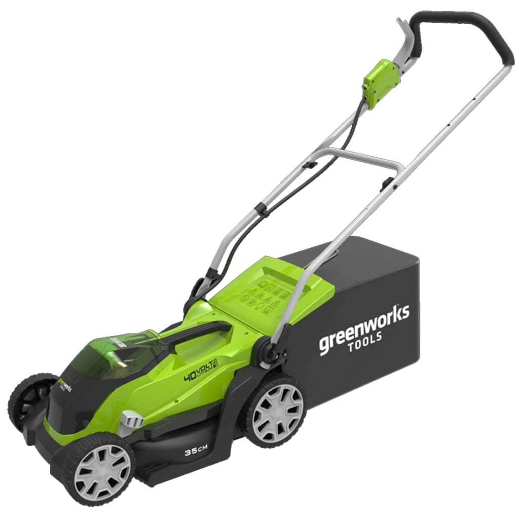 Fűnyíró fűgyűjtős akkumulátoros Greenworks G40LM35 40v 35 cm  akku és töltő nélkül
