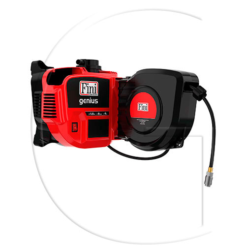 FINI Genius kompresszor 230V 1,5Le 8bar 9m 160L/min tömlővel - falra szerelhető