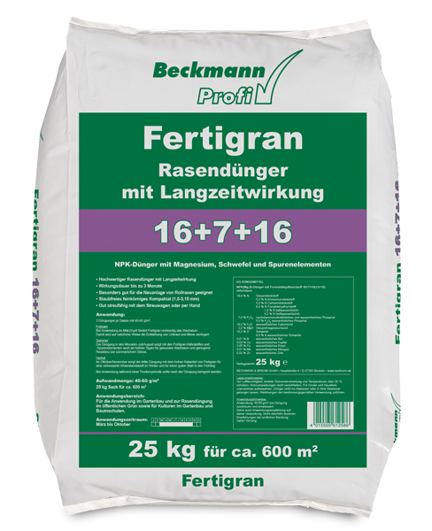 Beckmann - Fenntartó, hosszú hatású gyeptrágya 16+7+16, 25kg