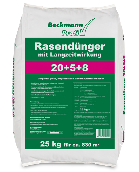 Beckmann - Fenntartó, hosszú hatású gyeptrágya 20+5+8, 25kg