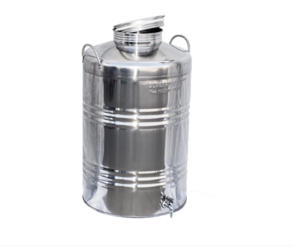 Inox kanna füles 50 L-es, csappal
