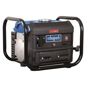 Scheppach SG 1000 áramfejlesztő 700W 230V motor:63ccm 1,6Le, tank: 4Liter (0,6Liter/óra fogyasztás) egy 230V os csatlakozó