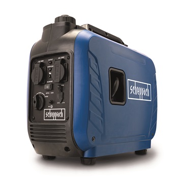 Scheppach SG 2500i inverteres áramfejlesztő 2000W 230V 7A 79ccm 3Le, tank 4,1Liter(fogyasztás 1,7Liter/óra), csatlakozók: 2x230V és 2xUSB csati.