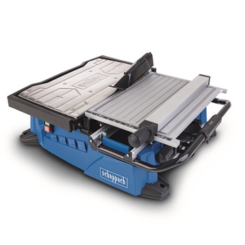 Scheppach WTS 2000 Csempe-és burkolatvágó tolóasztallal 900W 230V 3600ford/perc, fűrészlap 25.4x180mm, asztal 493x270mm, max magasság 32mm, max hossz 450mm