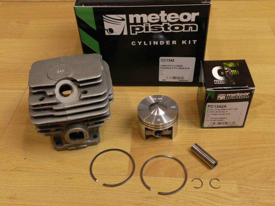 Meteor - Stihl 028 hengerszett 46mm - Nikasil bevonatos