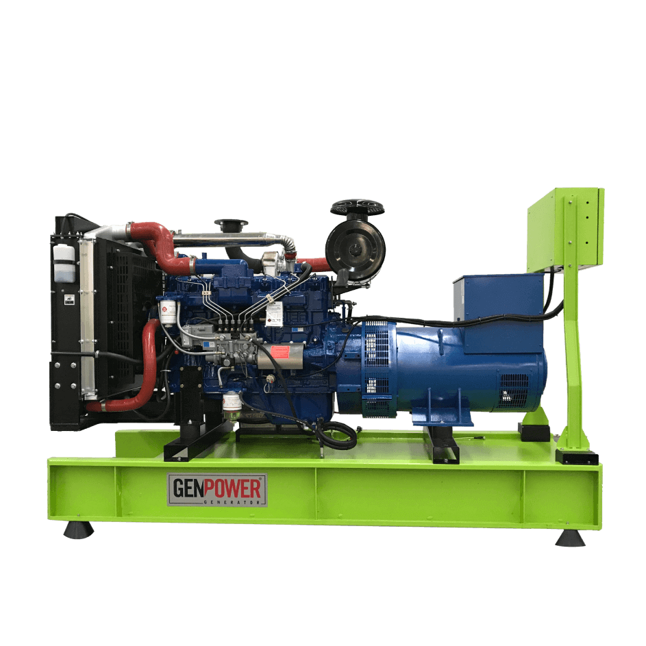 Genpower GNT 280 dízelmotoros áramfejlesztő 280 KvA, névleges teljesítmény 203,6KW burkolat nélkül