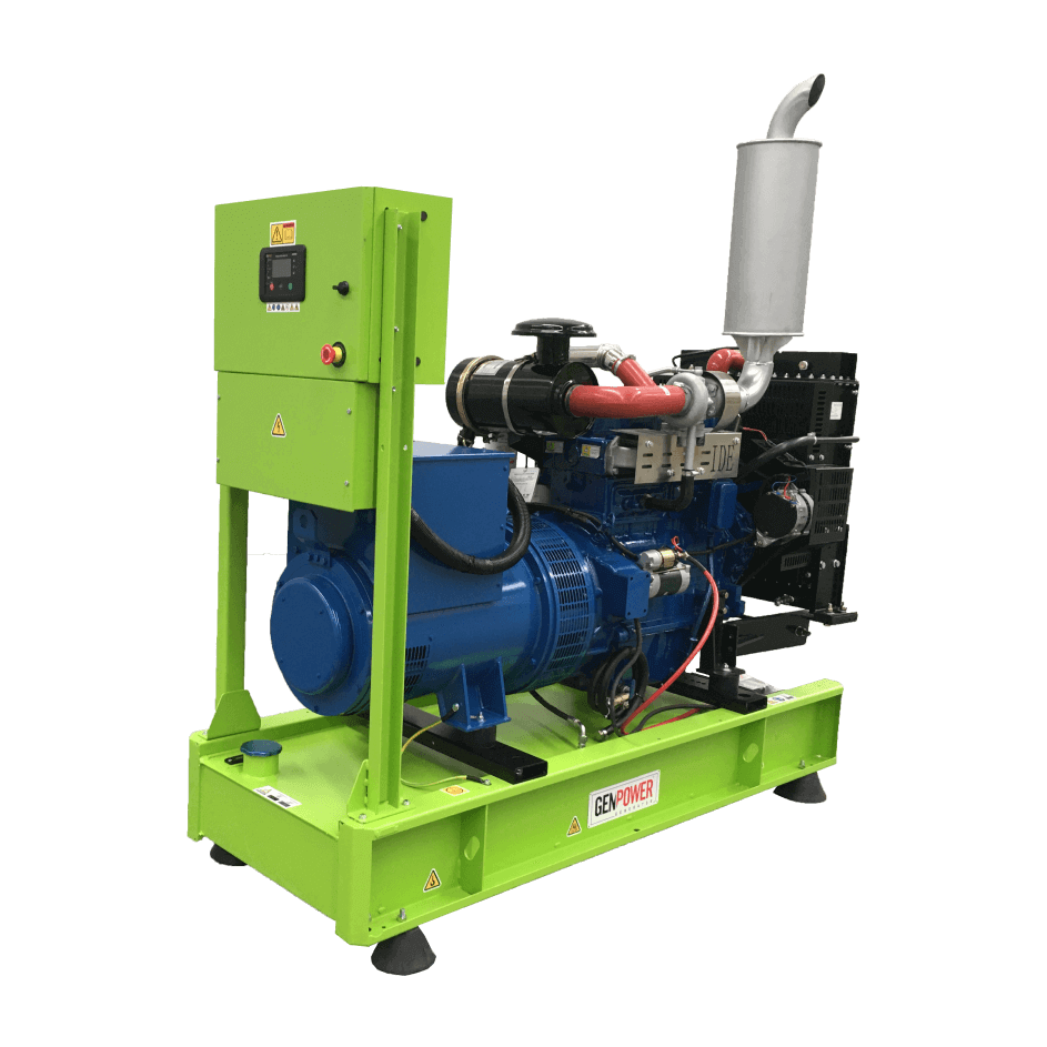 Genpower GNT 100 dízelmotoros áramfejlesztő 100 KvA, névleges teljesítmény 72,72KW burkolat nélkül
