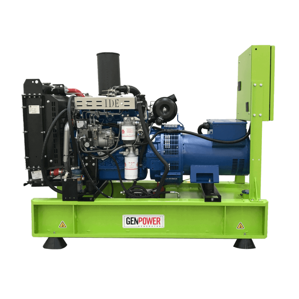 Genpower GNT 38 dízelmotoros áramfejlesztő 38kVA, névleges teljesítmény 27,6KW burkolat nélkül