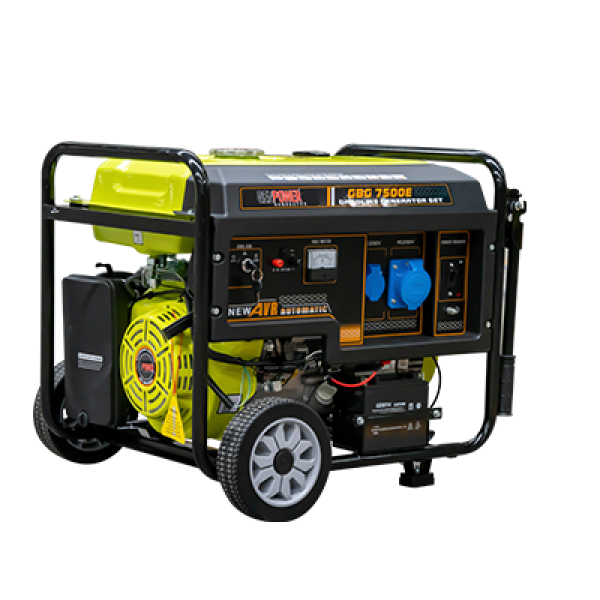 Genpower GBG 7500E elektromos indítású, benzinmotoros áramfejlesztő 459ccm motorrasl, 7,5KVA 1x230V 1x12V
