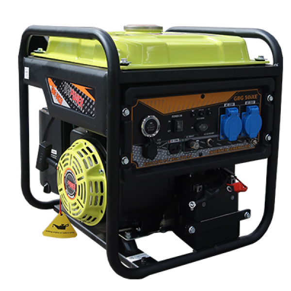 Genpower GBG 50 IXE inverteres, elektromos indítású áramfejlesztő 233ccm motorral, 5KVA 2x230V(16A) 1x12V és USB kimenet