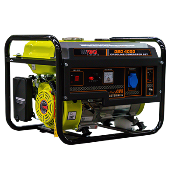 Genpower GBG 4000, benzinmotoros áramfejlesztő 212ccm motorral, 4KVA 1x230V(16A) 1x12V
