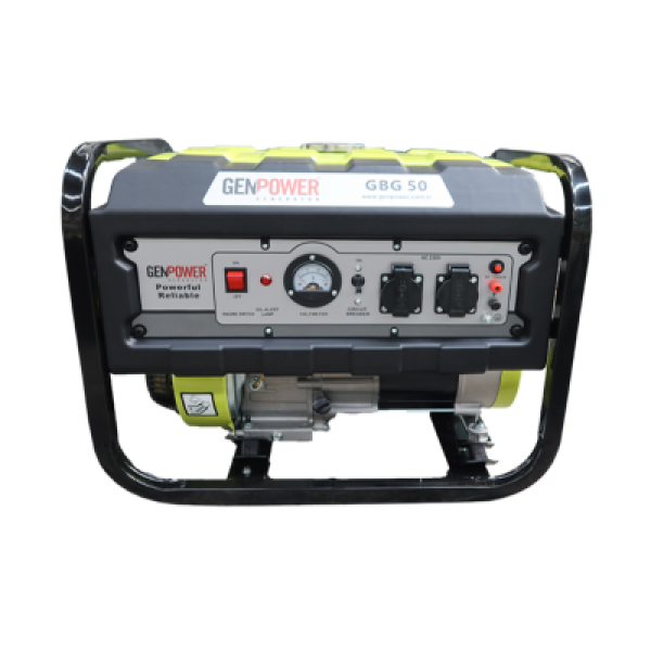 Genpower GBG 50, benzinmotoros áramfejlesztő 225ccm motorral, 4KW 2x230V(16A) 1x12V