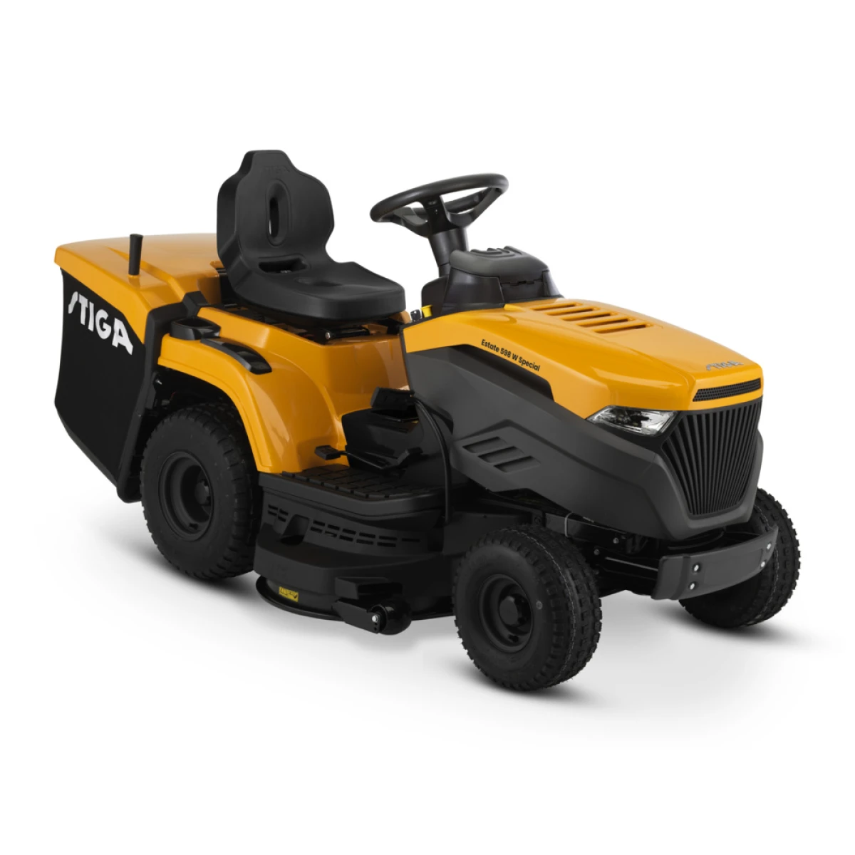 STIGA ESTATE SPECIAL fűgyűjtős fűnyíró traktor Honda GCV530 V2 530ccm 13Le kéthengers motorral, munkaszélessége 98cm, LED lámpa, elektromos késkuplung,  hidrohajtású