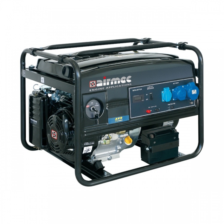 AIRMEC LC 5000 DDC áramfejlesztő, OHV 389ccm 13Le motorral, 2×230V 16A + 1×230V 32A, 12V  8,3A  AVR max:4400W