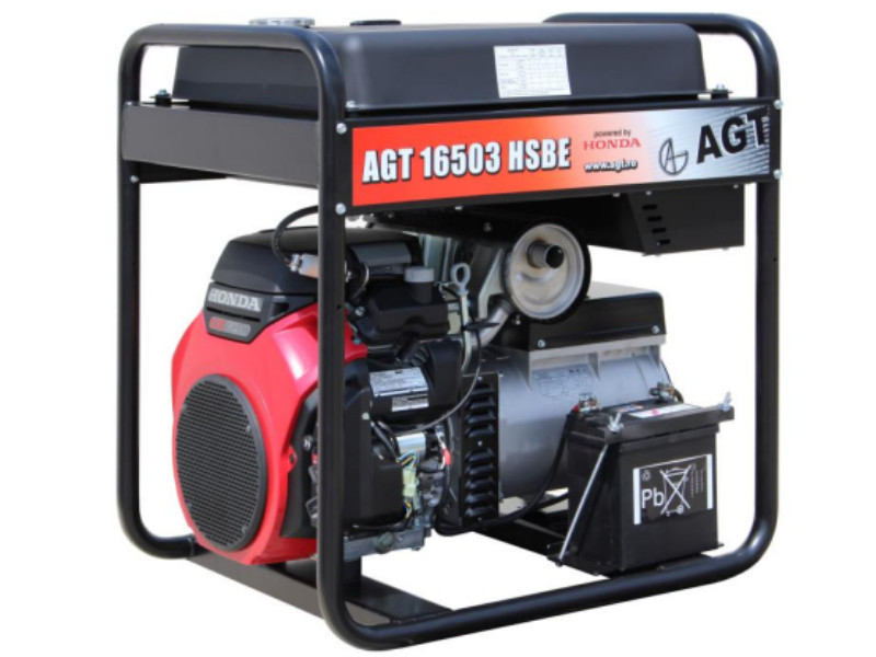 AGT 16503 HSBE R45 áramfejlesztő - HONDA GX690, 45L tank, elektromos indítás
