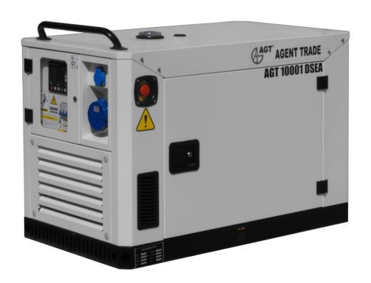 AGT 10001 DSEA dízel AVR áramfejlesztő, 230V-9,6 kVA, hangszigetelt burkolat