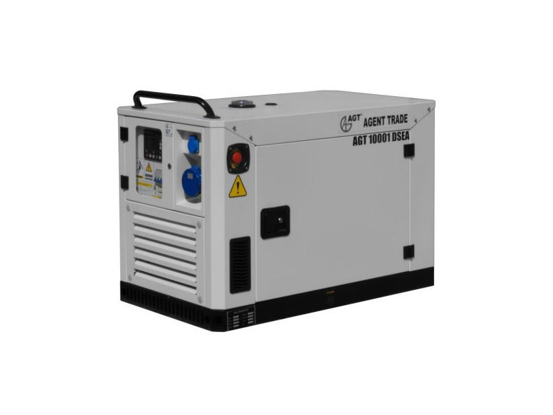 AGT 10001 DSEA dízel AVR áramfejlesztő 230V-9,6 kVA, hangszigetelt burkolat, automatikus indítás