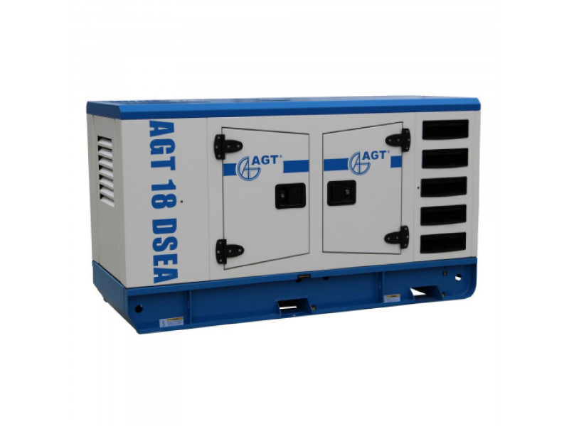 AGT 18 DSEA dízel AVR áramfejlesztő 400V-18 kVA, hangszigetelt burkolat, automatikus indítás