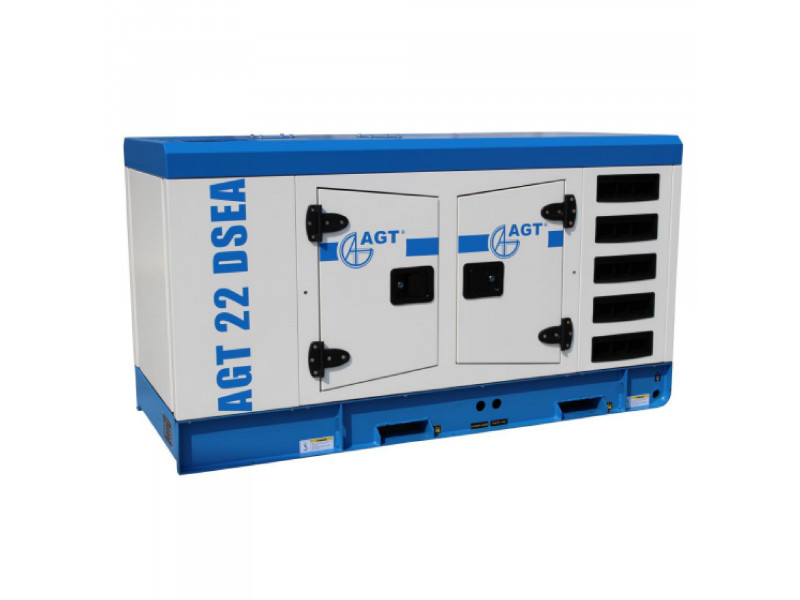 AGT 22 DSEA dízel AVR áramfejlesztő 400V-22 kVA, hangszigetelt burkolat, automatikus indítás