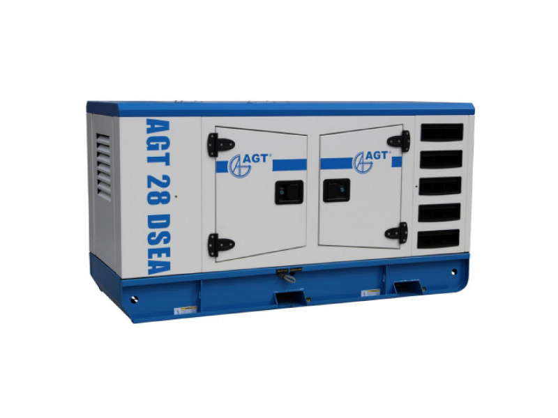 AGT 28 DSEA dízel AVR áramfejlesztő 400V- 27,5 kVA, hangszigetelt burkolat, automatikus indítás