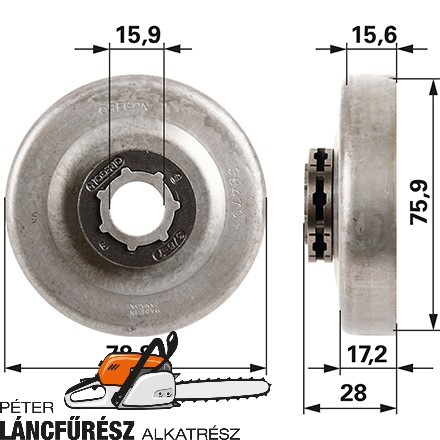 Catena Semi Scalpello Catena Per Motosega Stihl MS 193T, 30 Cm Passo 3 8 44 Maglie Semi N 1076548