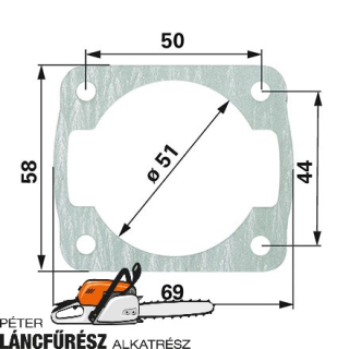 Hengerláb tömítés Stihl 41160292305 főként Stihl 41160292305