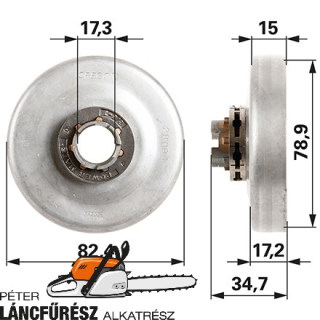 gyűrűs lánckerék anstelle von Oregon 28094X, 3/8'' 7Z