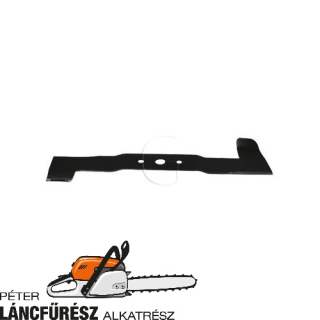 Honda fűnyíró kés, L 525 mm, Ø szélső furatok 14,2 mm, vastagság 4 mm 