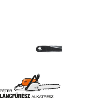 Westwood 3770 fűnyíró kés, L 174 mm, W 50 mm, Ø tengely furat 15 mm 
