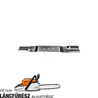 Lazer GT47B CP047013 fűnyíró kés, L 458,8 mm, Ø szélső furatok 8,1 mm 