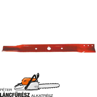 Snapper 19515 fűnyíró kés L 711 mm, Ø szélső furatok 13,8 mm, vastagság 4,6 mm