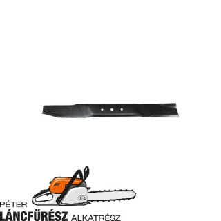 MTD 742-0121 fűnyíró kés, L 457 mm, Ø szélső furatok 7,9 mm, vastagság 3,7 mm 