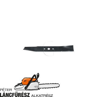 Simplicity 1656147 fűnyíró kés, L 389 mm, Ø szélső furatok 10,3 mm