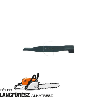 Stiga Swing 40 Fuel 1111-9722-01 fűnyíró kés, L 398 mm, Ø szélső furatok 10,5 mm