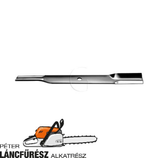 John Deere 72” cut M141786 M80783 fűnyíró kés, L 612,4 mm, vastagság 8 mm