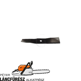 John Deere  M115759 fűnyíró kés, L 357 mm, vastagság 5,2 mm, W 63,5 mm 