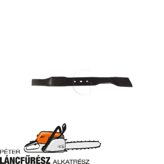 Stiga 1111-1530-01 fűnyíró kés, L 457 mm, Ø szélső furatok 8,7 mm