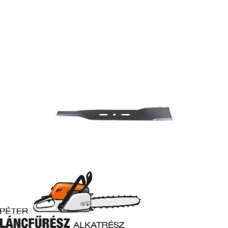 Flandria 490006, 493381 fűnyíró kés, L 380 mm, Ø szélső furatok 25 x 10 mm 