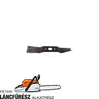 Case C24441 fűnyíró kés, L 349 mm, Ø szélső furatok 11,1 mm, vastagság 4,6 mm 